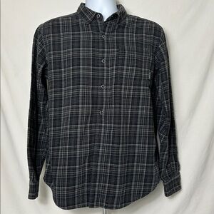Columbia Men’s Size Medium Gray Plaid Long Sleeve Casual Button Front Shirt
